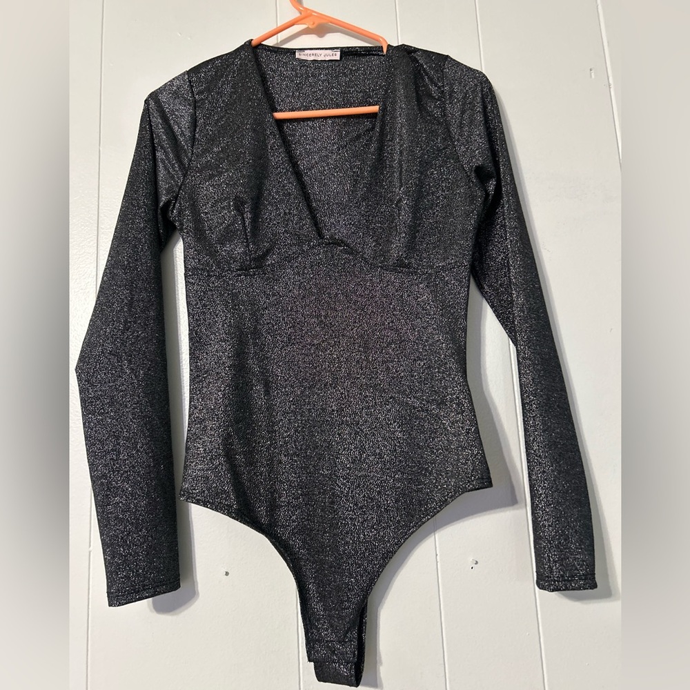 Juniors shimmering bodysuit
